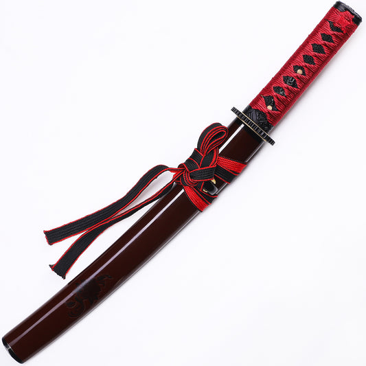 Red Handle & Brown Saya Tanto