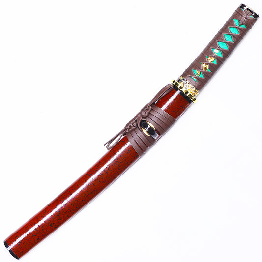 Red Saya & Green Handle Tanto