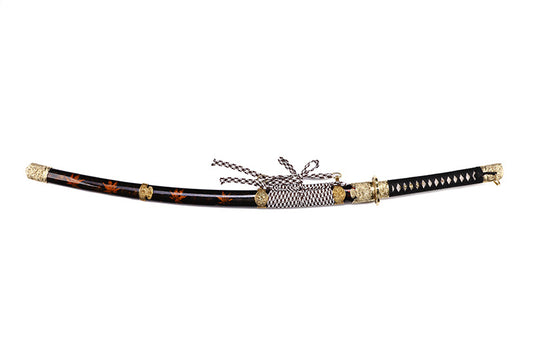 Black Maple Leaf Pattern Samurai Katana