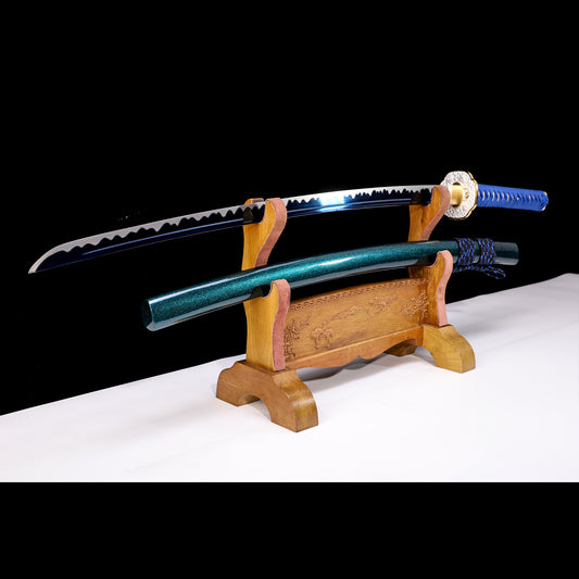 Teal Saya & Blue Handle Katana