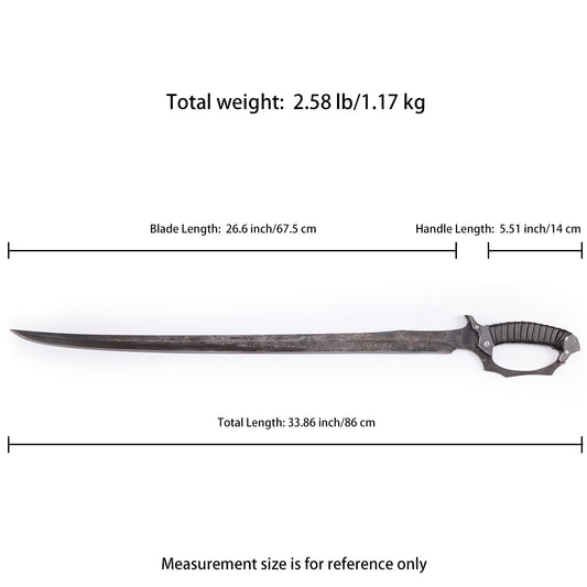 Night Guard Saber - Size chart
