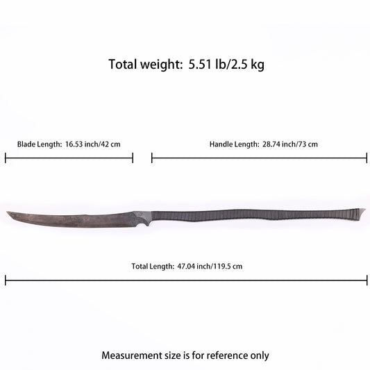 Tactical Long Sword - Size chart