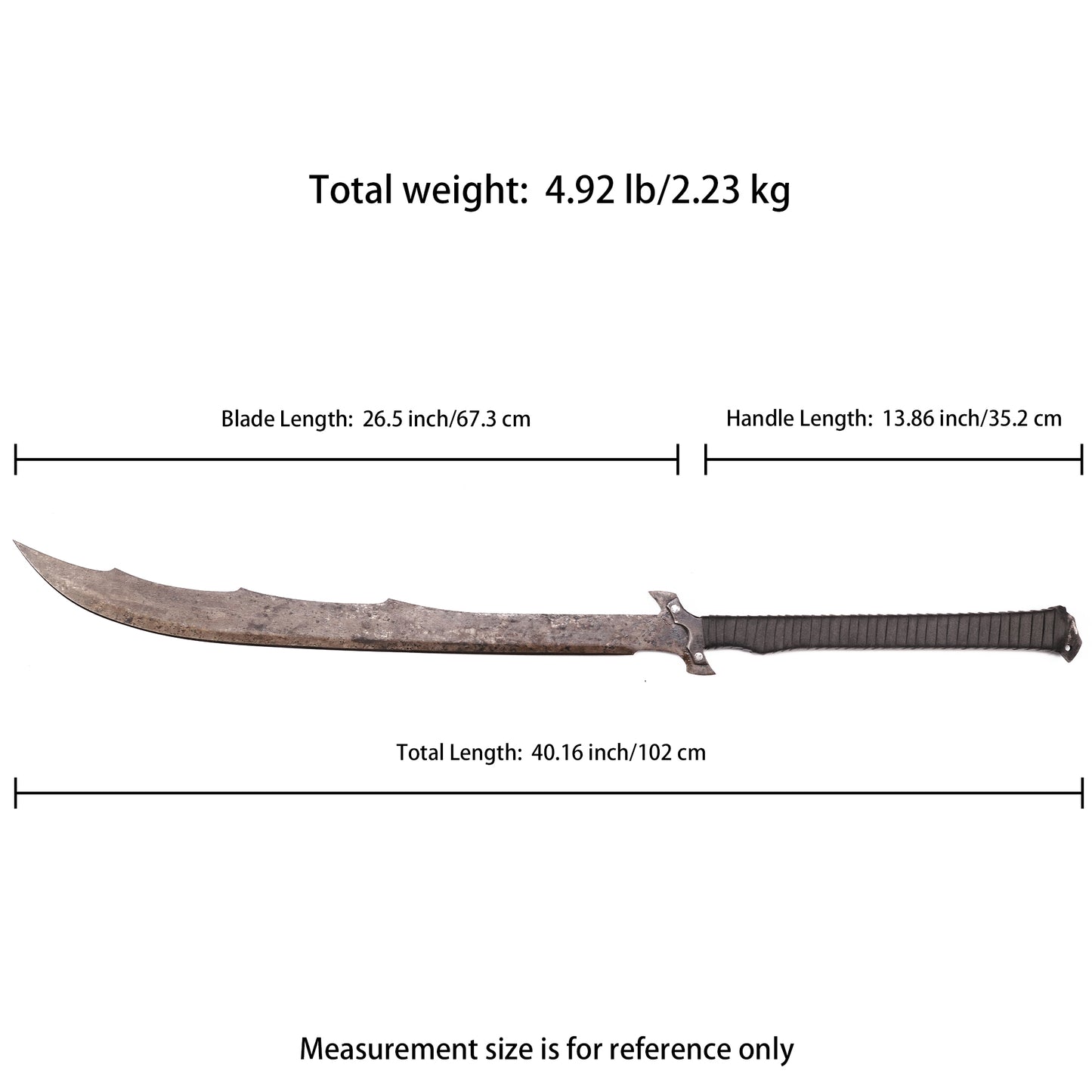 Dimensional drawing: Broadsword - Dimensional annotation