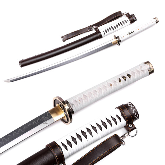 Game Replica White Handle Samurai Katana