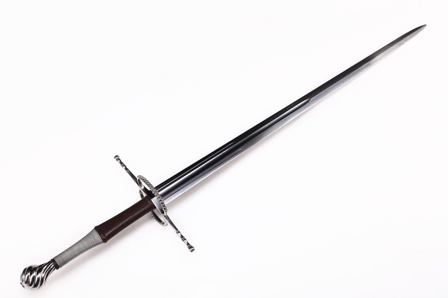 Medieval European Sword,Genuine Leather Grip Vintage Collectible Western Sword
