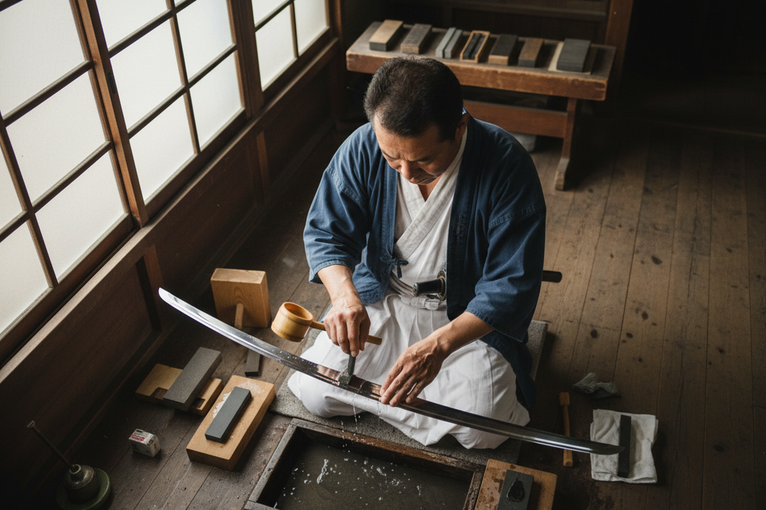 Samurai sword grinding