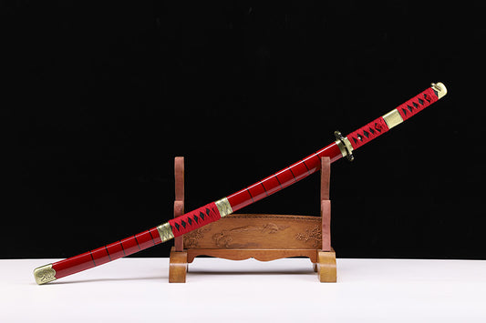 Red Lacquer Iaido Katana, Sandai Kitetsu Samurai Sword