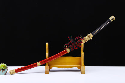 Red & Gold Dragon Samurai Katana