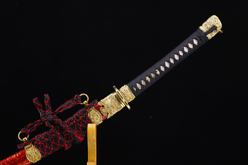 Red & Gold Dragon Samurai Katana