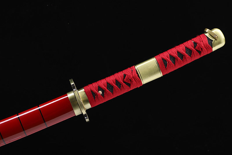Red Lacquer Iaido Katana, Sandai Kitetsu Samurai Sword