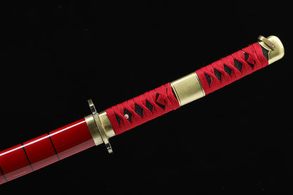 Red Lacquer Iaido Katana, Sandai Kitetsu Samurai Sword