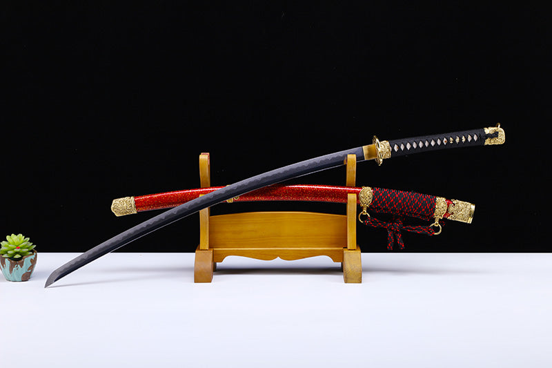 Red & Gold Dragon Samurai Katana
