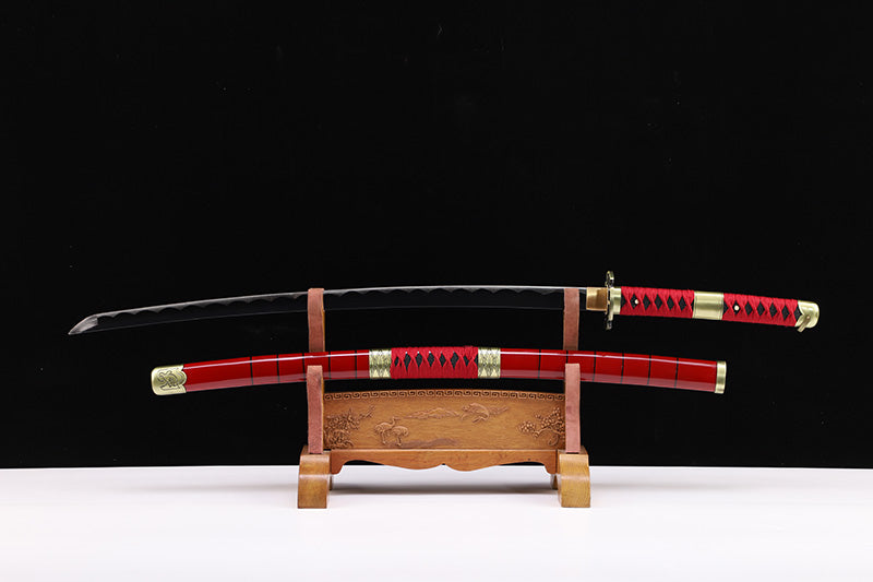 Red Lacquer Iaido Katana, Sandai Kitetsu Samurai Sword