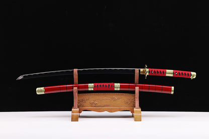 Red Lacquer Iaido Katana, Sandai Kitetsu Samurai Sword