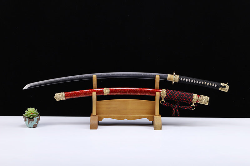 Red & Gold Dragon Samurai Katana