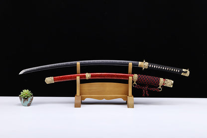 Red & Gold Dragon Samurai Katana