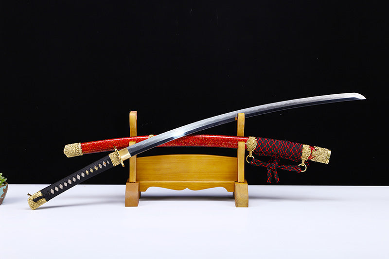 Red & Gold Dragon Samurai Katana