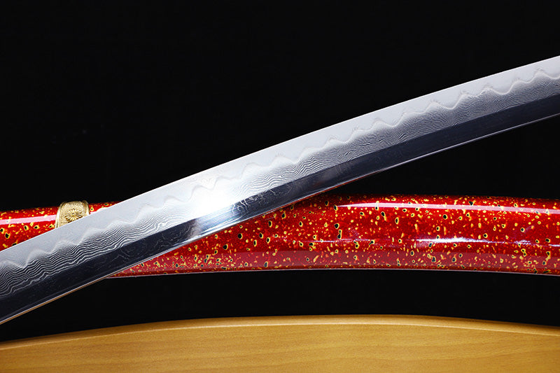 Red & Gold Dragon Samurai Katana