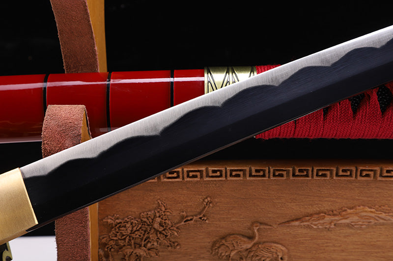 Red Lacquer Iaido Katana, Sandai Kitetsu Samurai Sword