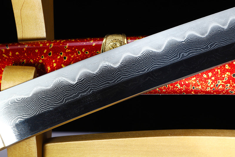 Red & Gold Dragon Samurai Katana
