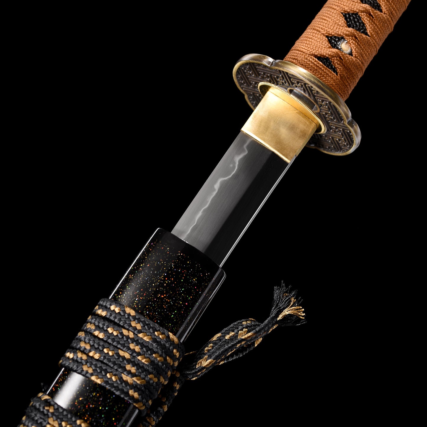 Katana sword 41 inch T10 steel clay tempered full tang - front view