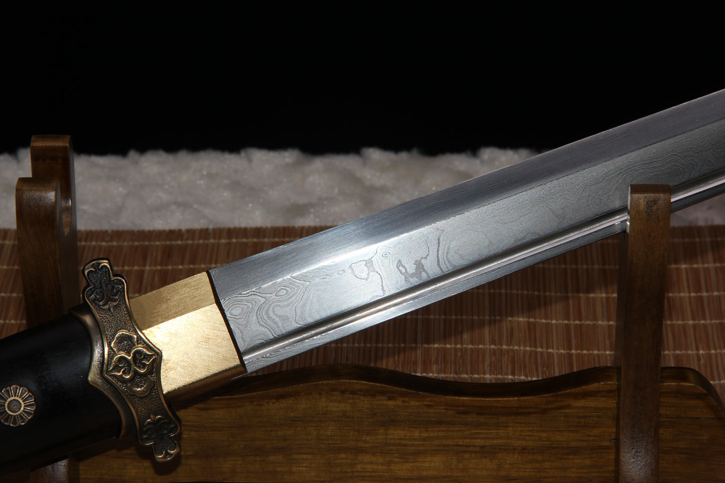 Precious Ebony Wood Saya & Handle, Vintage Carved Copper  Dagger