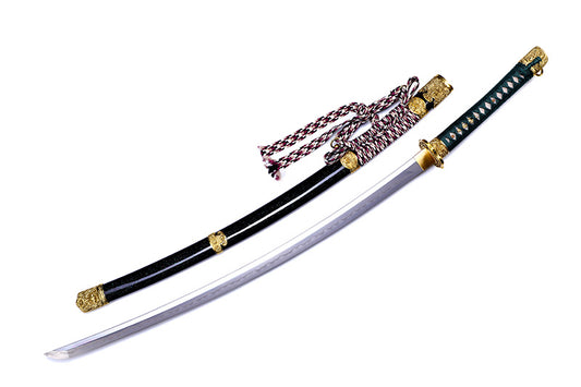 Green Handle Hand-Forged Katana
