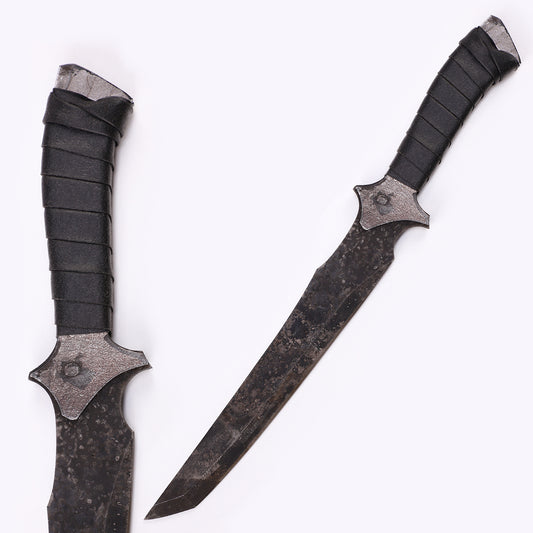 Tactical Dagger full length view - double edge fixed blade with tactical design