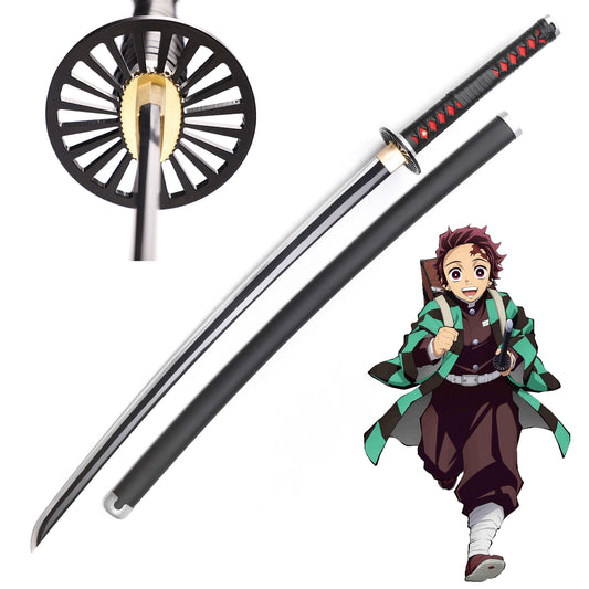 Demon Slayer Tanjiro Kamado Nichirin sword packaging - complete anime replica set
