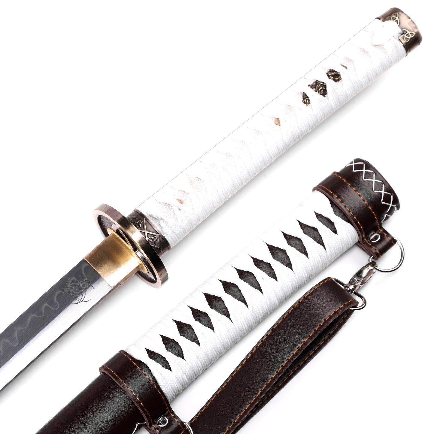 Game Replica White Handle Samurai Katana