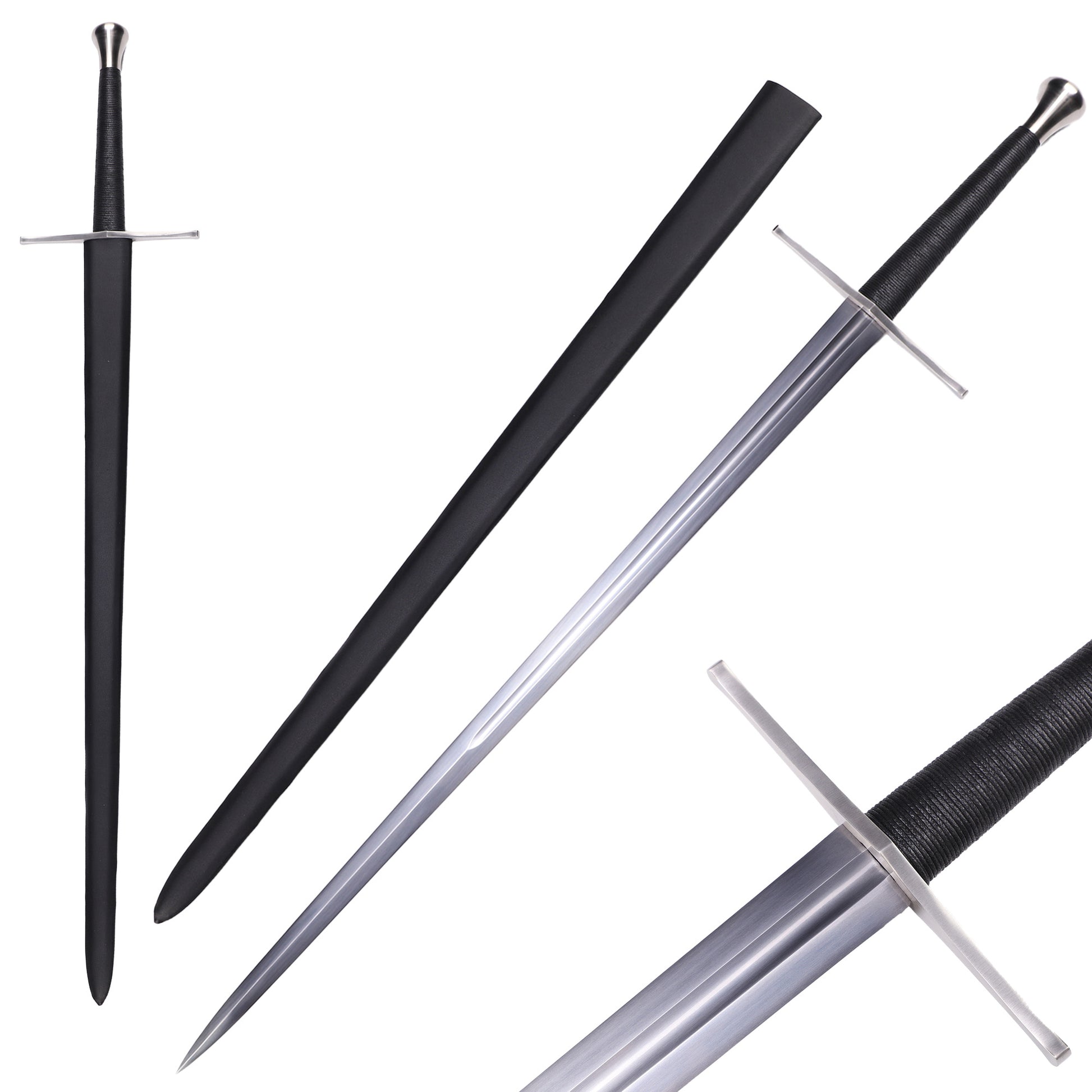 Main image: 44.3 "Medieval King Arthur Sword with Wooden Sheath - Overview