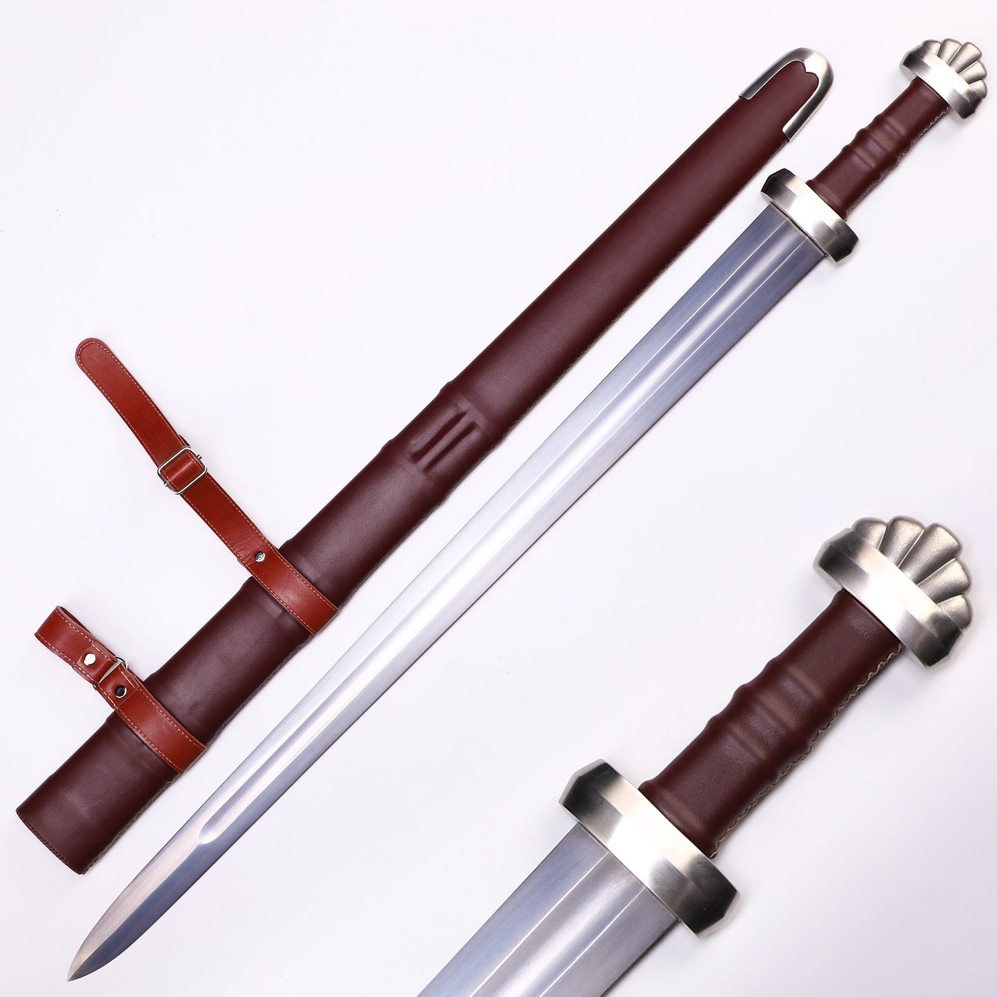Main image: Viking Sword 1060 High Carbon Steel Razor Sharp Blade Full Tang - Full View