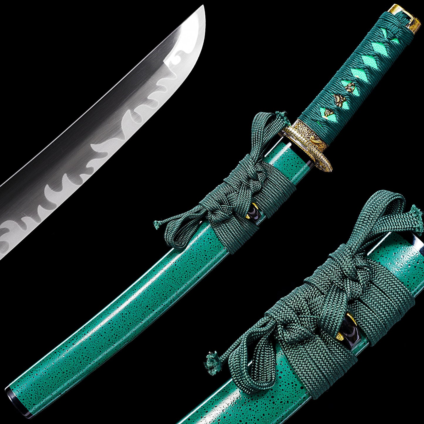 Green Saya & Handle Tanto