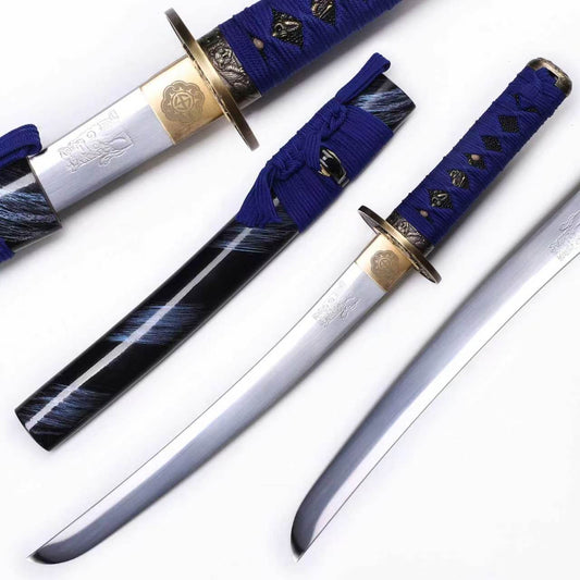 Blue Handle & Black Pattern Tanto