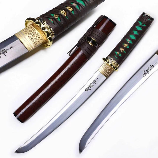 Red Saya & Green Handle Tanto