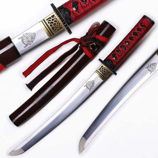 Red Handle & Brown Saya Tanto