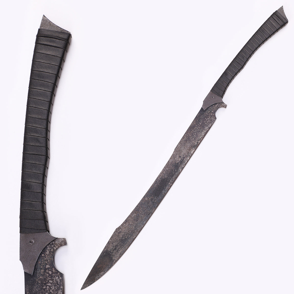 Tactical Shark Sword full length view - serrated shark fin blade design
