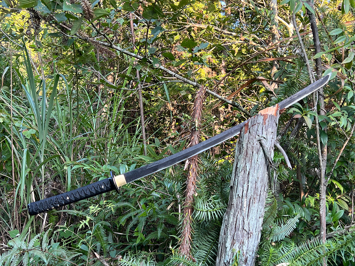 Black Musashi Katana Tactical Sword  - full  view