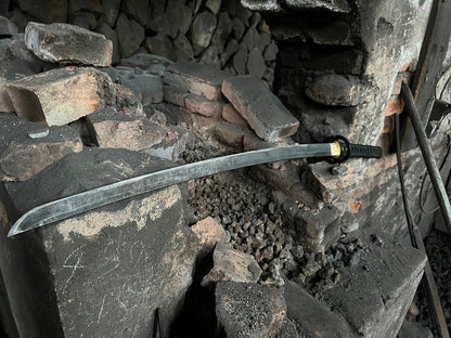 Black Musashi Katana Tactical Sword  - plan view