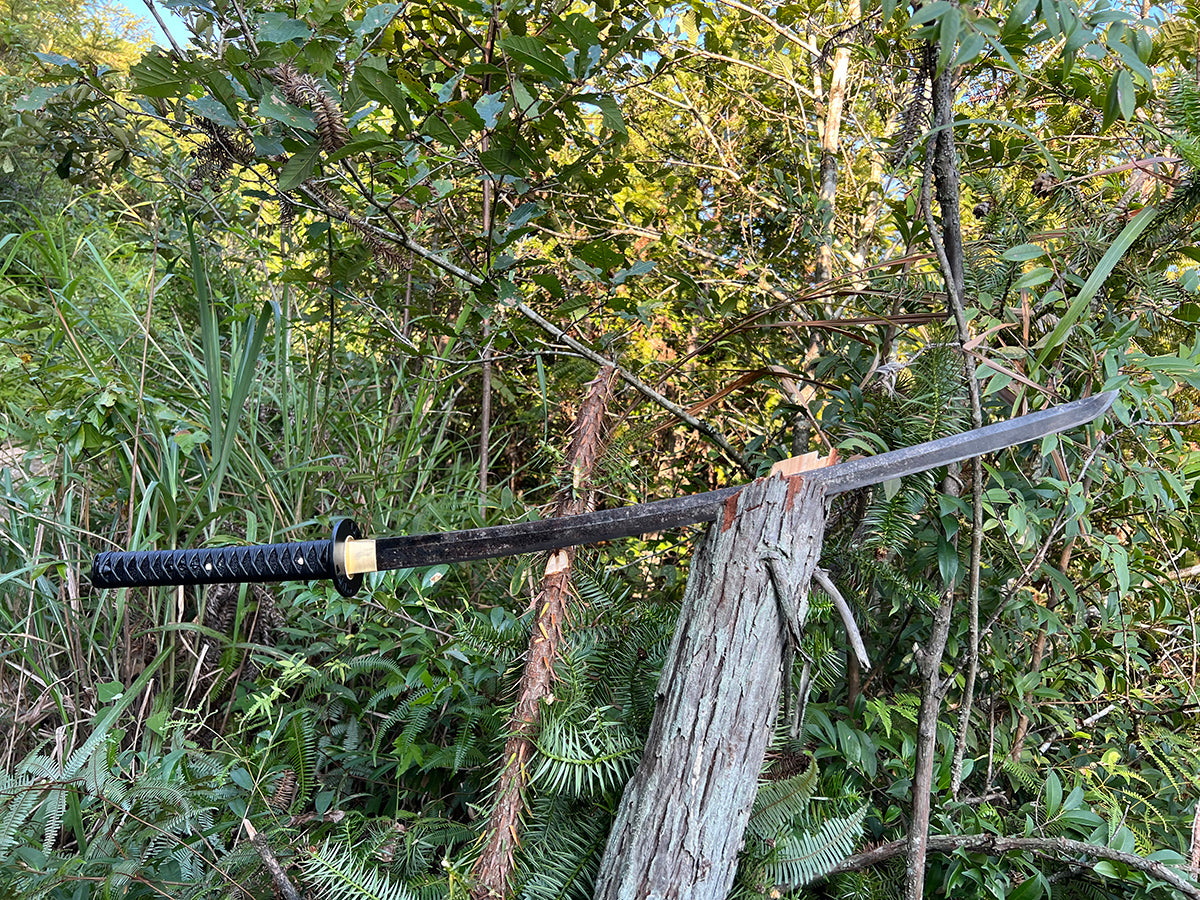 Hattori Hanzo Katana side profile - full tang high carbon steel blade