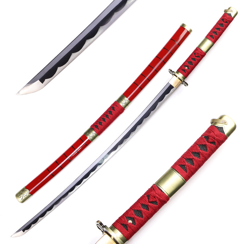 Red Lacquer Iaido Katana, Sandai Kitetsu Samurai Sword