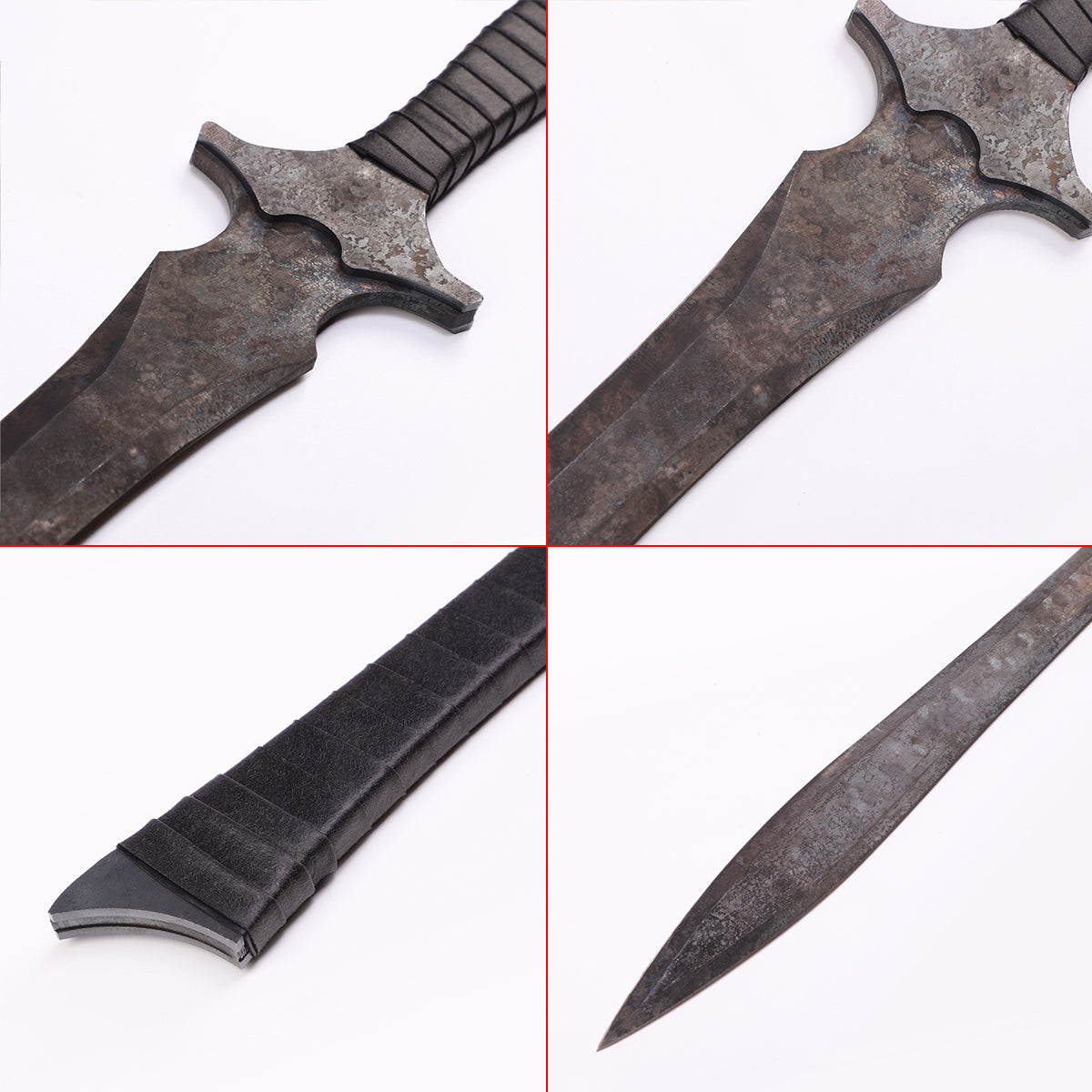 Tactical Roman Sword tip detail - precision forged double taper point