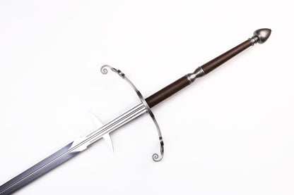 Renaissance European Two-Handed Greatsword, Scroll Wing Fittings Leather Grip Western Long Sword
