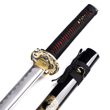Japanese sword handle close-up - tsuka wrap and removable blade assembly detail