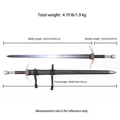 Rhinelander bastard sword Size chart