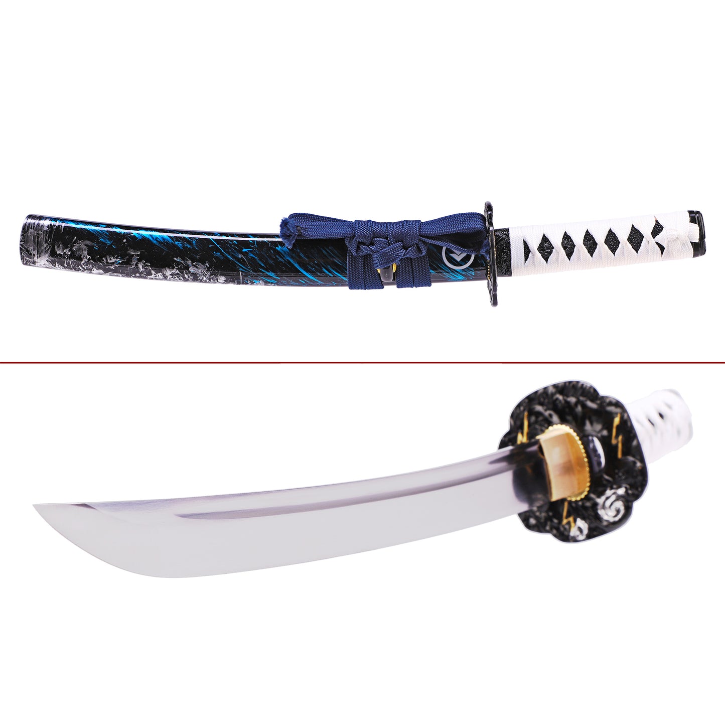 Ghost of Tsushima tanto with saya scabbard - Jin Sakai short blade full set view