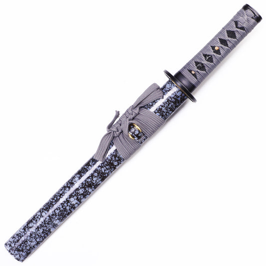 Grey Handle & Snowflake Pattern Tanto