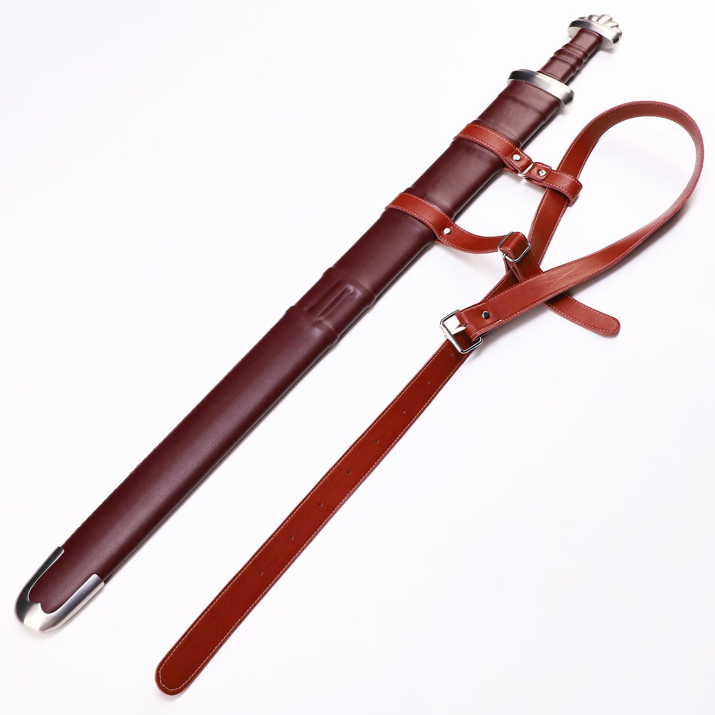 Side view: Viking Sword 1060 High Carbon Steel Razor Sharp Blade Full Tang - Front side view