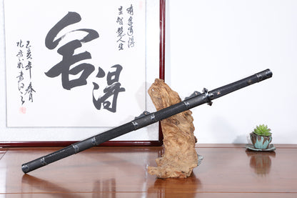 Black Ray Skin Silver Inlaid Plain Iron Cloud Fittings Sword