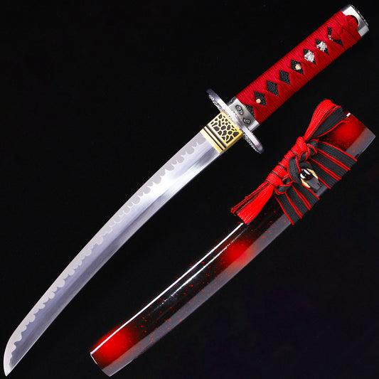 Red Handle & Blood-Splatter Saya Tanto